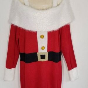 Red Santa Sweater Dress